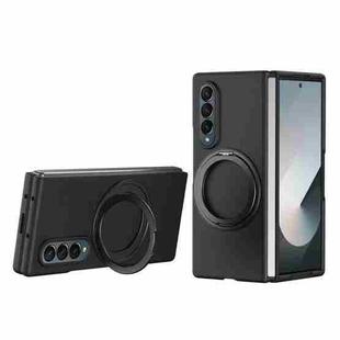 For Samsung Galaxy Z Fold4 Thunderbolt 360 Rotating Holder Shockproof Phone Case(Black)