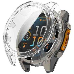 For Garmin Fenix 8 AMOLED 47mm Tempered Glass Film Integrated PC Watch Case(Transparent)