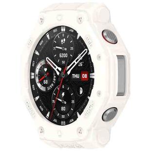 For Amazfit T-Rex3 Armor Hollow TPU Half Coverage Watch Case(Ivory White)