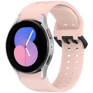 For Samsung Galaxy Watch 5 40 / 44mm Diplopore Button Quick Release Silicone Watch Band(Pink)