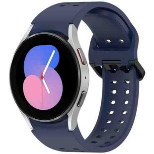 For Samsung Galaxy Watch 5 40 / 44mm Diplopore Button Quick Release Silicone Watch Band(Midnight Blue)