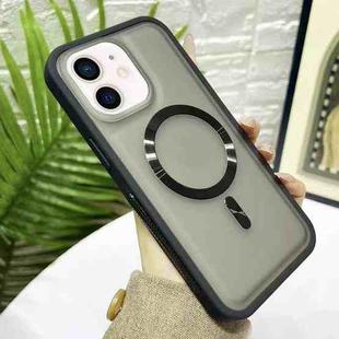 For iPhone 11 Bread 3 in 1 MagSafe Acrylic Hybrid Silicone Phone Case(Black)