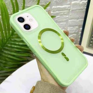 For iPhone 11 Bread 3 in 1 MagSafe Acrylic Hybrid Silicone Phone Case(Light Green)