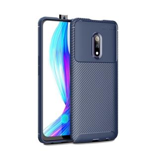Beetle Series Carbon Fiber Texture Shockproof TPU Case for OPPO realme X(Blue)