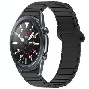 For Samsung Galaxy Watch3 45mm Dual Color Magnetic Buckle Silicone Watch Band(Black)