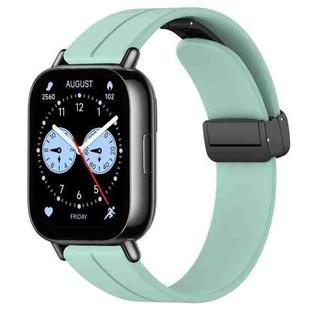 For Redmi Watch 5 Lite Folding Magnetic Buckle Silicone Watch Band(Teal Green)