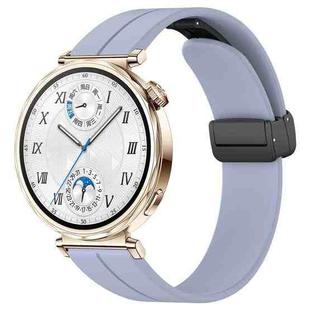 For Huawei Watch GT5 41mm Folding Magnetic Buckle Silicone Watch Band(Light Blue)