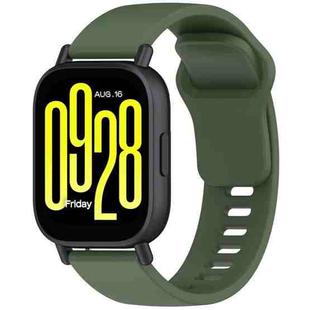 For Redmi Watch 5 Active Youth Version Solid Color Quick Release Silicone Watch Band(Dark Green)