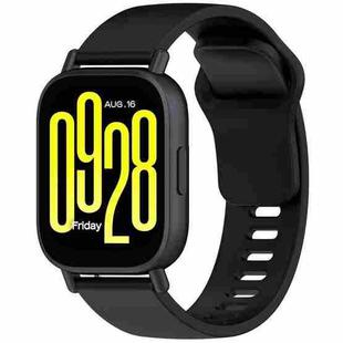 For Redmi Watch 5 Active Youth Version Solid Color Quick Release Silicone Watch Band(Black)