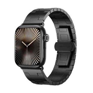 For Apple Watch 42mm / 41mm / 40mm / 38mm Titanium Alloy Metal Watch Band(Black)