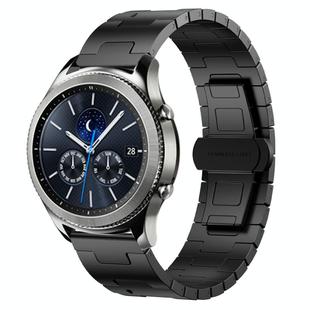 For Samsung Galaxy Gear S3 Classic Titanium Alloy 22mm Metal Watch Band(Black)