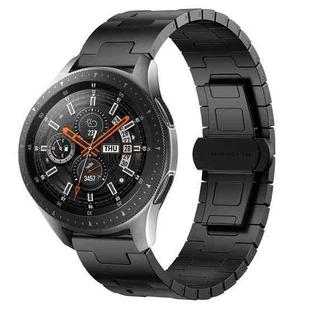 For Samsung Galaxy Watch 46mm Titanium Alloy 22mm Metal Watch Band(Black)