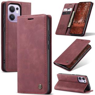 For OPPO Reno13 F 4G / 5G CaseMe 013 Multifunctional Horizontal Flip Leather Phone Case(Red)