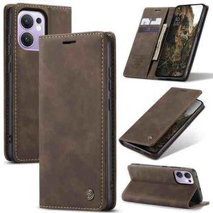 For OPPO Reno13 F 4G / 5G CaseMe 013 Multifunctional Horizontal Flip Leather Phone Case(Coffee)