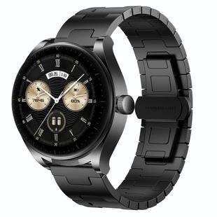 For Huawei Watch Buds Titanium Alloy 22mm Metal Watch Band(Black)