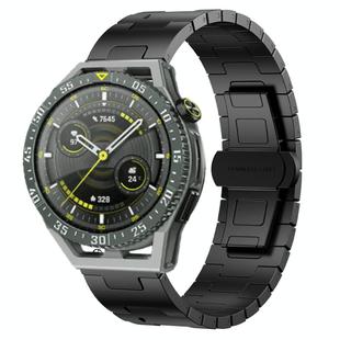 For Huawei Watch GT3 SE Titanium Alloy 22mm Metal Watch Band(Black)