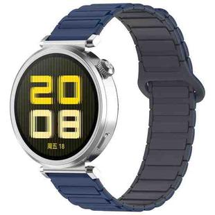 For Amazfit Active 20mm Dual Color Magnetic Buckle Silicone Watch Band(Blue+Grey)