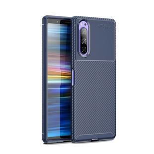 Beetle Series Carbon Fiber Texture Shockproof TPU Case for Sony Xperia 2(Blue)