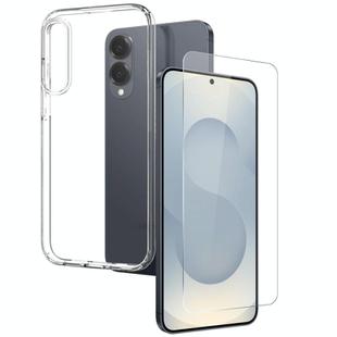 For Samsung Galaxy S25 Edge 5G NORTHJO TPU Case with Screen Film, Support Fingerprint Unlock(Transparent)