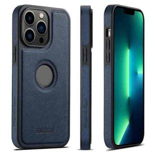 For iPhone 13 Pro Max Suteni G1 Cross Texture MagSafe Phone Case(Blue)