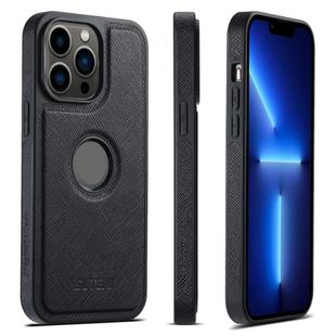 For iPhone 13 Pro Suteni G1 Cross Texture MagSafe Phone Case(Black)