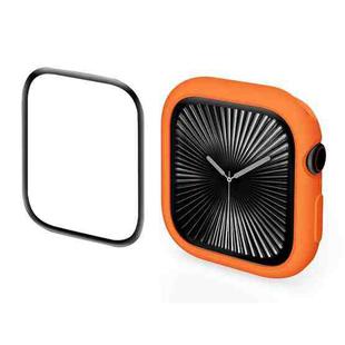 For Apple Watch Series 10 46mm ENKAY Hat-Prince 2 in 1 Candy Color TPU Watch Case with Full Coverage PMMA Soft Film(Orange)