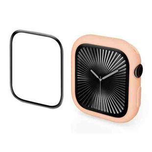 For Apple Watch Series 10 42mm ENKAY Hat-Prince 2 in 1 Candy Color TPU Watch Case with Full Coverage PMMA Soft Film(Pink)