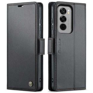 For OPPO Reno12 5G Global CaseMe 023 Butterfly Buckle Litchi Texture RFID Anti-theft Leather Phone Case(Black)