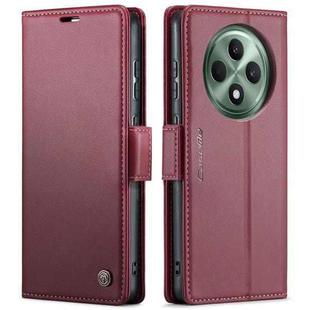 For OPPO Reno12 F /12 FS 5G CaseMe 023 Butterfly Buckle Litchi Texture RFID Anti-theft Leather Phone Case(Red)