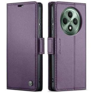 For OPPO Reno12 F /12 FS 5G CaseMe 023 Butterfly Buckle Litchi Texture RFID Anti-theft Leather Phone Case(Purple)
