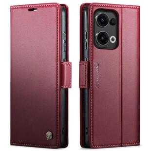 For OPPO Reno13 CaseMe 023 Butterfly Buckle Litchi Texture RFID Anti-theft Leather Phone Case(Red)