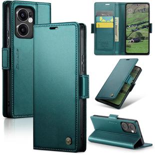 For OPPO Reno13 F 4G / 5G CaseMe 023 Butterfly Buckle Litchi Texture RFID Anti-theft Leather Phone Case(Green)