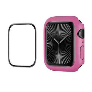 For Apple Watch Series 10 46mm ENKAY Hat-Prince 2 in 1 Solid Color PC Watch Case with Full Coverage PMMA Soft Film(Rose)