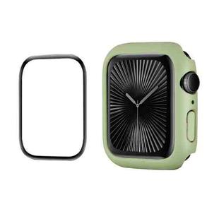 For Apple Watch Series 10 42mm ENKAY Hat-Prince 2 in 1 Solid Color PC Watch Case with Full Coverage PMMA Soft Film(Light Green)