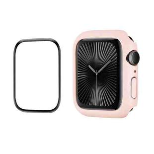 For Apple Watch Series 10 42mm ENKAY Hat-Prince 2 in 1 Solid Color PC Watch Case with Full Coverage PMMA Soft Film(Pink)