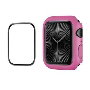 For Apple Watch Series 10 42mm ENKAY Hat-Prince 2 in 1 Solid Color PC Watch Case with Full Coverage PMMA Soft Film(Rose)