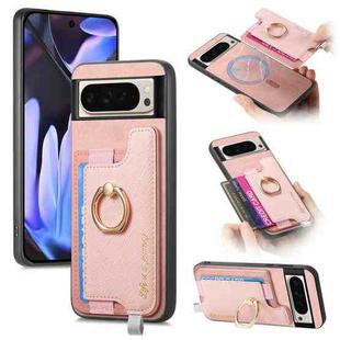 For Google Pixel 9 Pro XL Retro Magsafe Magnetic PU Back Cover Phone Case(Pink)