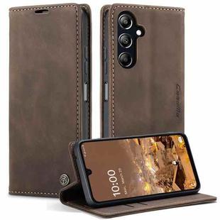For Samsung Galaxy A16 5G CaseMe 013 Multifunctional Horizontal Flip Leather Phone Case(Coffee)