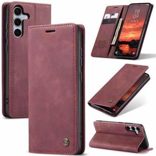 For Samsung Galaxy S25+ 5G CaseMe 013 Multifunctional Horizontal Flip Leather Phone Case(Red)