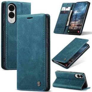 For Samsung Galaxy S25 Edge 5G CaseMe 013 Multifunctional Horizontal Flip Leather Phone Case(Blue)