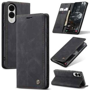 For Samsung Galaxy S25 Edge 5G CaseMe 013 Multifunctional Horizontal Flip Leather Phone Case(Black)