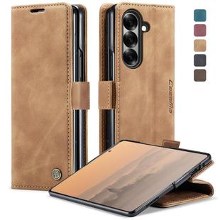 For Samsung Galaxy Z Fold7 CaseMe 013 Multifunctional Horizontal Flip Leather Phone Case(Brown)