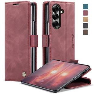 For Samsung Galaxy Z Fold7 CaseMe 013 Multifunctional Horizontal Flip Leather Phone Case(Red)