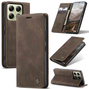 For Xiaomi 14T CaseMe 013 Multifunctional Horizontal Flip Leather Phone Case(Coffee)