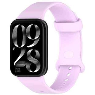 For Xiaomi Smart Band 9 Pro Color Buckle Pure Color Silicone Watch Band(Lilac)