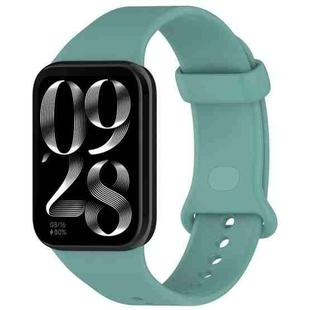 For Xiaomi Smart Band 9 Pro Color Buckle Pure Color Silicone Watch Band(Pine Green)