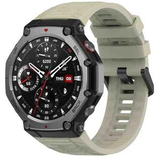 For Amazfit T-Rex 3 Solid Color Needle Buckle Silicone Watch Band(Crag Gray)
