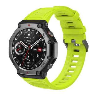 For Amazfit T-Rex 3 Solid Color Needle Buckle Silicone Watch Band(Green)