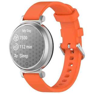 For Garmin Lily 2 Active Quick Release Silver Buckle Silicone Watch Band Wristband(Orange)