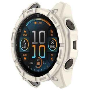 For Garmin Enduro 3 Armour Hollow TPU Half Coverage Watch Protective Case(Starlight)